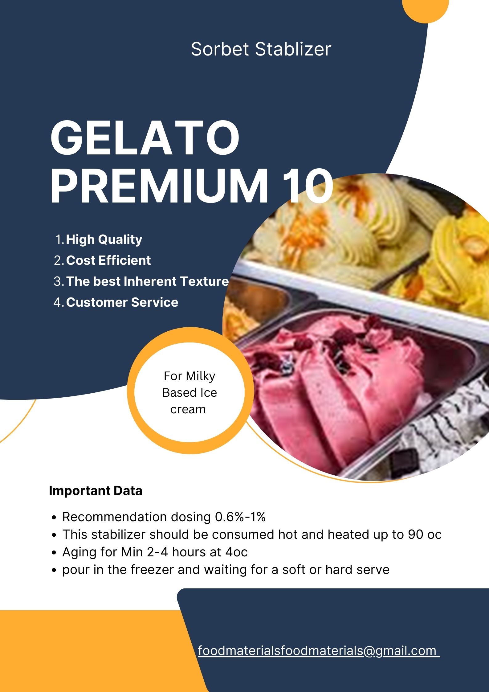 استابلایزر ژلاتو  Gelato premium 10